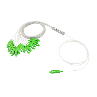 1x16 Fiber Optic PlC Steel Tube Splitter 1260NM 1650NM SC APC Low Insertion Loss