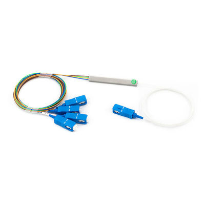 1x16 Fiber Optic PlC Steel Tube Splitter 1260NM 1650NM SC APC Low Insertion Loss