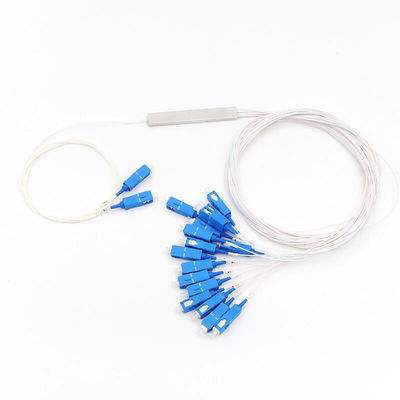 1x16 Fiber Optic PlC Steel Tube Splitter 1260NM 1650NM SC APC Low Insertion Loss