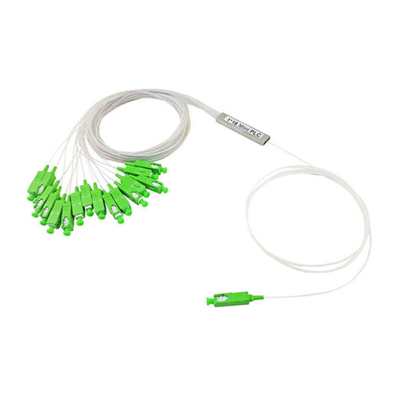 1x16 Fiber Optic PlC Steel Tube Splitter 1260NM 1650NM SC APC Low Insertion Loss